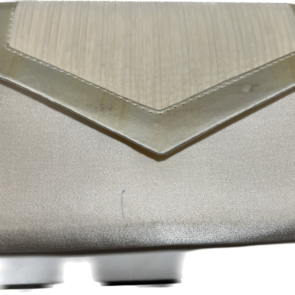 Carla Marchi cereal satin clutch with long gold chain (PB1) - Picture 3 of 7